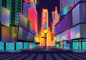 Vector illustration of Times Square, New York - 383015867