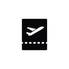 Plane ticket icon vector isolated on white, logo sign and symbol.