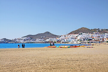 Seaside resort San José in Cabo de Gata natural park near Almeria, Spain