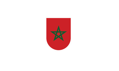 Morocco flag shield vector illustration