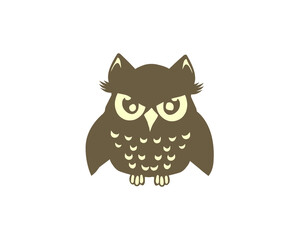 owl logo vector illustration