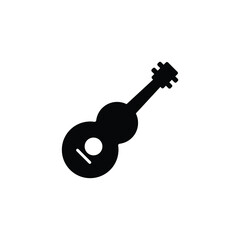 Guitar icon vector isolated on white, logo sign and symbol.