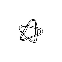 Doodle Christmas star. Image for web, print, holiday posters and cards.