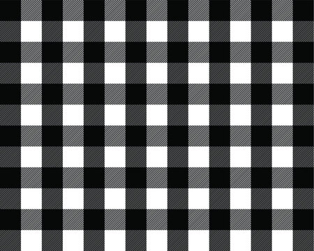 Seamless Vector Gingham Black Check Pattern