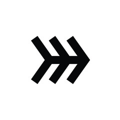 Arrow icon vector isolated on white, logo sign and symbol.