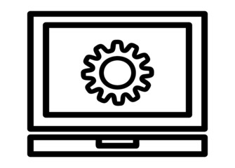 laptop settings icon - From Movie and film icons set
