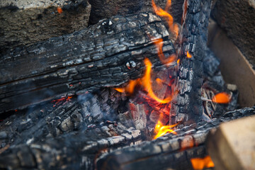 Outdoor barbecue, open  fires, Whitefish, Montana