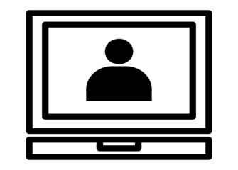 laptop, user icon For apps and website