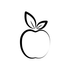 Logo apple. Symbol apple. Vector illustration ecology collection.
