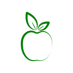 Logo apple. Symbol apple. Vector illustration ecology collection.