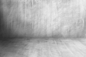 Concrete wall white color for background. Old grunge textures with scratches and cracks. White painted cement wall texture.