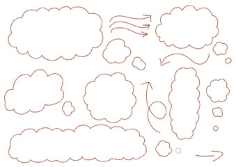 鉛筆風もくもくふきだし＆矢印セット
タイトル変更