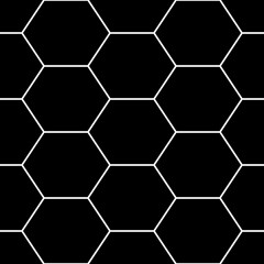 Hexagons. Honeycomb. Mosaic. Grid background. Ancient ethnic motif. Geometric grate wallpaper. Parquet backdrop. Digital paper, web design, textile print. Seamless ornament pattern. Abstract art image