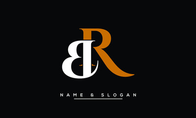 BR, RB, B, R  Abstract Letters Logo Monogram - obrazy, fototapety, plakaty