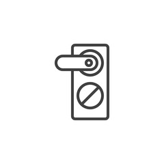 Door handle line icon. linear style sign for mobile concept and web design. Door knob outline vector icon. Symbol, logo illustration. Vector graphics