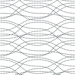 Tangled curvy lines seamless pattern, vector repeat endless background, artistic stripes trendy tiling wallpaper motif. Usable for fabric, wallpaper, wrapping, web and print.