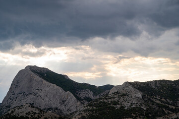 clouds over the mountains