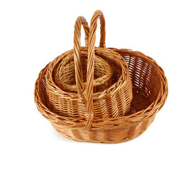 wicker isolated on white background