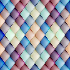 Relief regular rhombuses pattern. Abstract mosaic background. Vector image.