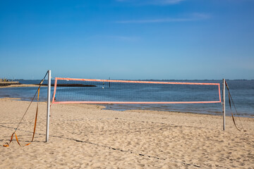 Beach Volleyballnetz am Strand