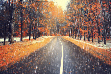 bad weather rain wind, autumn concept background