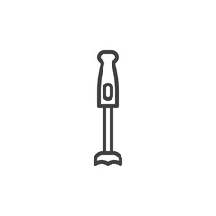 Electric blender line icon. linear style sign for mobile concept and web design. Hand blender outline vector icon. Symbol, logo illustration. Vector graphics