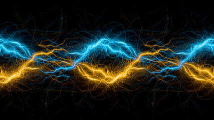 Fire and ice lightning, plasma background