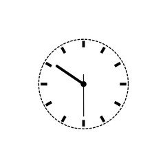 Clock icon in flat style, Business watch. design element for you project