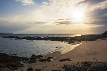 Fototapeta na wymiar Lontreira beach at sunset