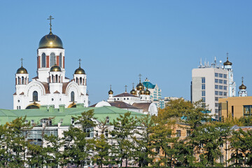  Historical center of the  Yekaterinburg  city in the rays of the autumn sun