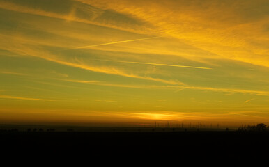 Dreamy sunset colours in thuringia