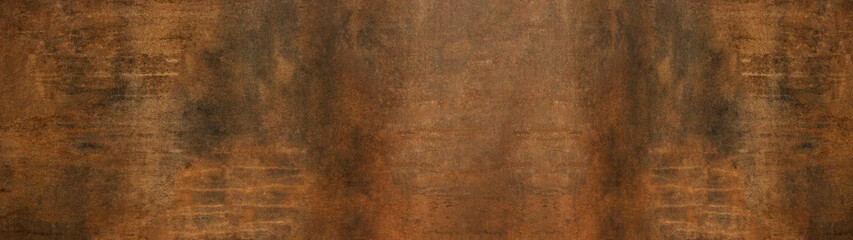 Grunge orange brown rusty dark rust metal stone background texture banner panorama