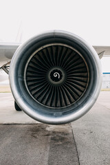 Airplane wing engine.