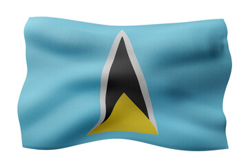  Saint Lucia 3d flag