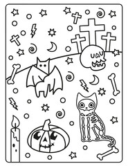 Halloween Coloring Page for Kids
