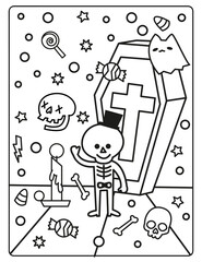 Halloween Coloring Page for Kids
