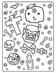 Halloween Coloring Page for Kids
