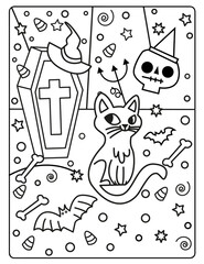 Halloween Coloring Page for Kids
