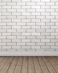 Large luxury modern minimal bright interiors room mockup illustration 3D rendering