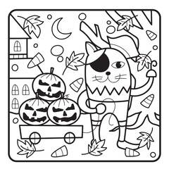 Halloween Coloring Page for Kids
