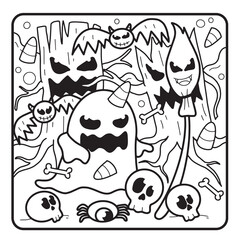 Halloween Coloring Page for Kids
