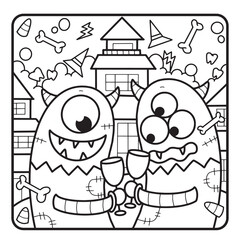 Halloween Coloring Page for Kids
