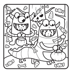 Halloween Coloring Page for Kids
