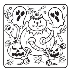 Halloween Coloring Page for Kids
