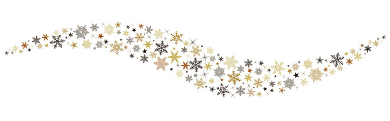 Décoration de noël avec étoiles et flocons de neige