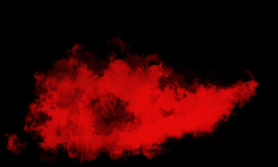 Fototapeta na wymiar Colored smoke on a black background, easy to use material