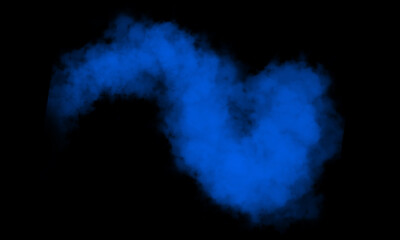 Colored smoke on a black background, easy to use material