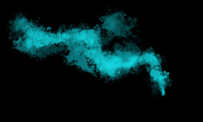 Colored smoke on a black background, easy to use material