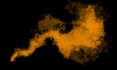 Colored smoke on a black background, easy to use material