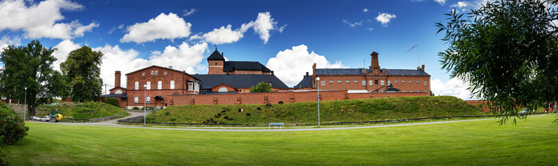 Fototapeta na wymiar Panoramic view on the old castle and former prison for women in Hameen linna,Finland.
